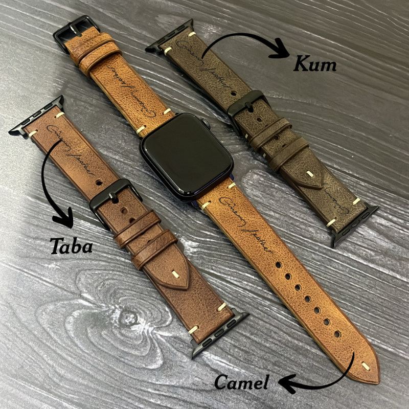 Apple Watch Deri Saat Kordonu ( 5,6,7,8,9,se,ultra) (kişiselleştirme